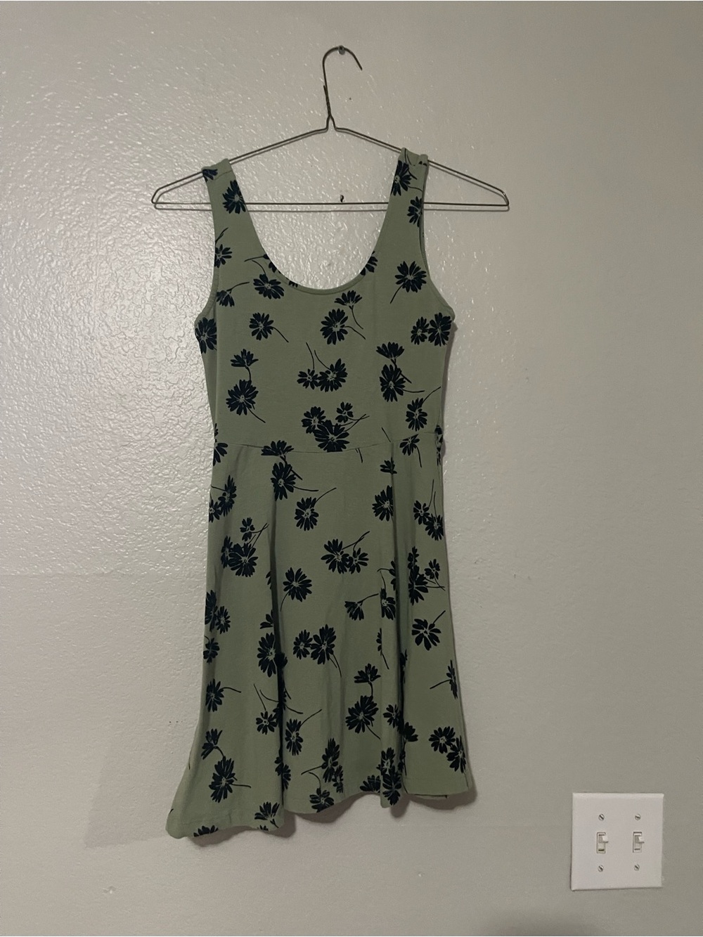 Forever 21 Sage Green Floral Mini Dress